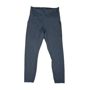 Lululemon Align High Rise Leggings 25" with Pockets Size 10 Heathered Black Nulu